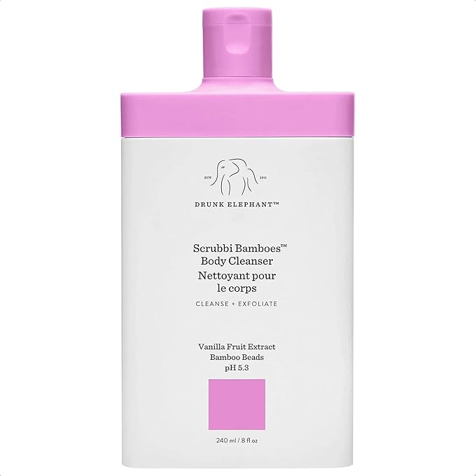 Drunk Elephant Scrubbi Bamboes Body Cleanser - 240 ml/8 fl oz - Sulfate-Free Body Scrub Wash - Clean Clinical Skincare - Cruelty-Free - Dermatologist Tested - Free of Essential Oils, Silicones, SLS - Image 1